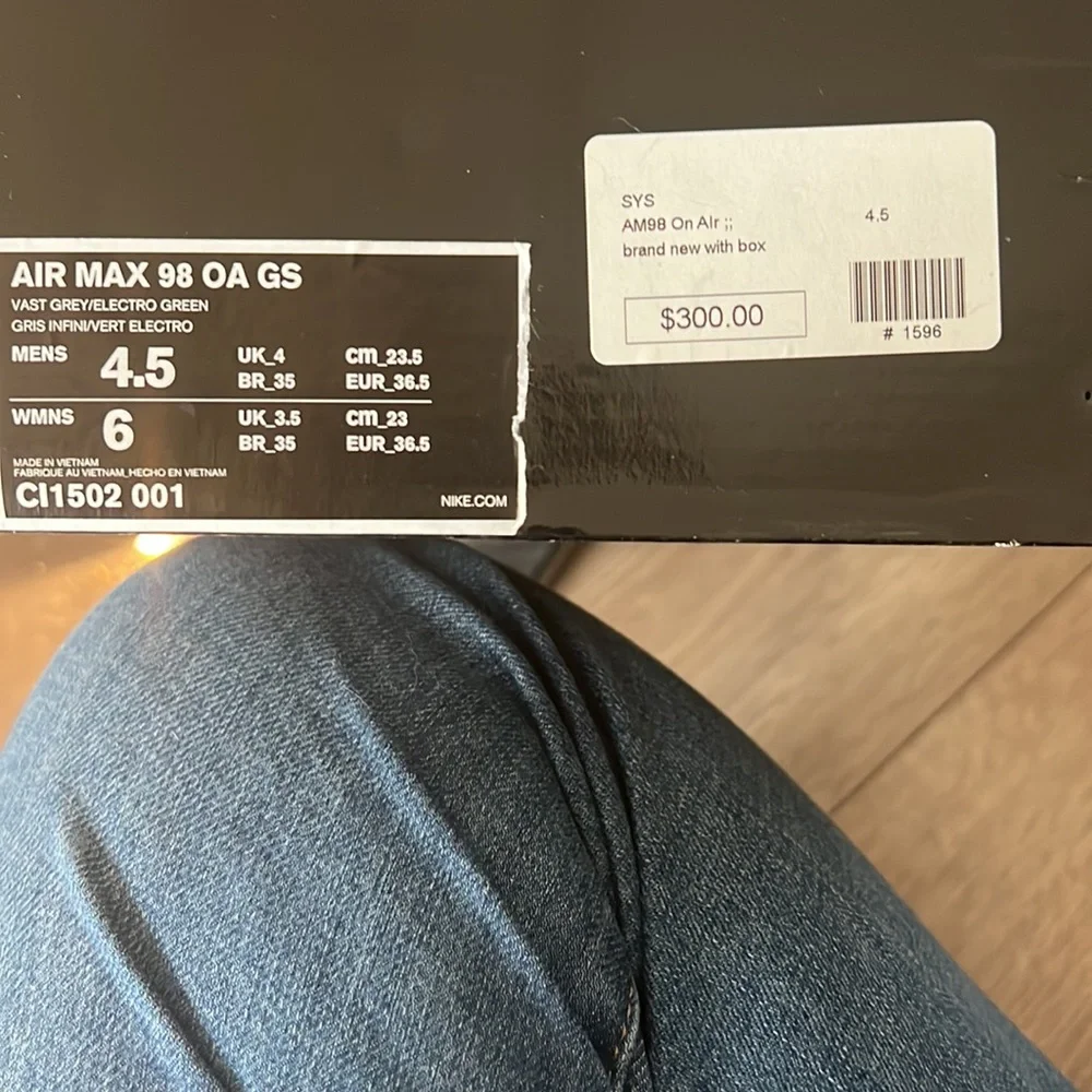 Nike air max 98 OA MENS 4.5 - Picture 3 of 3